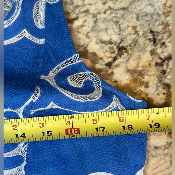 Tracey Reese by Anthropologie blue white eyelet dress sleeveless NWT sz 12 - Picture 13 of 17